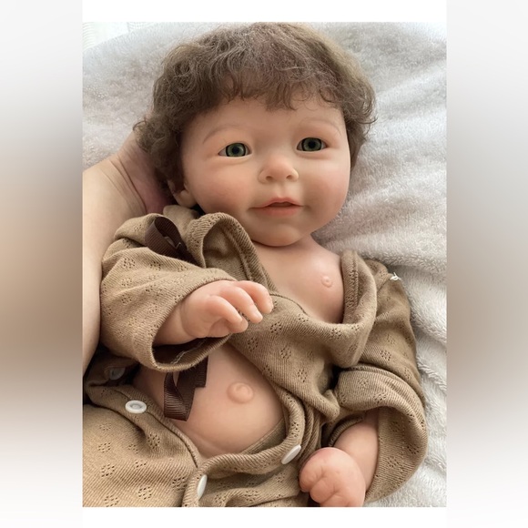 Aniiyy 18in Reborn Baby Doll Full Body Solid Silicone Soft...